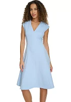 Women's Solid V-Neck Dress