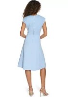 Women's Solid V-Neck Dress