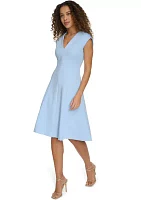 Women's Solid V-Neck Dress