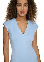 Women's Solid V-Neck Dress