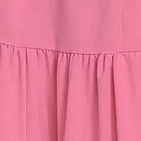 Women's High Neck Tiered Ruffle A-Line Dress