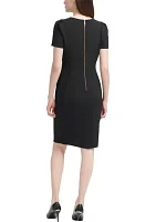 Short Sleeve Scuba Midi Dress