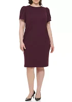 Plus Scuba Sheath Dress