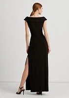 Jersey Off-the-Shoulder Gown