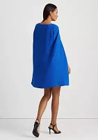 Cape Georgette Cocktail Dress