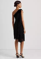 Chiffon One-Shoulder Dress