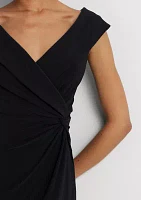 Jersey Off the Shoulder Cocktail Dress