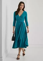 Women's Surplice Jersey Dress