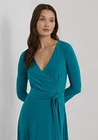 Women's Surplice Jersey Dress