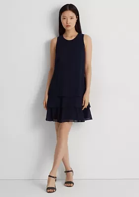 Crinkle Georgette Shift Dress