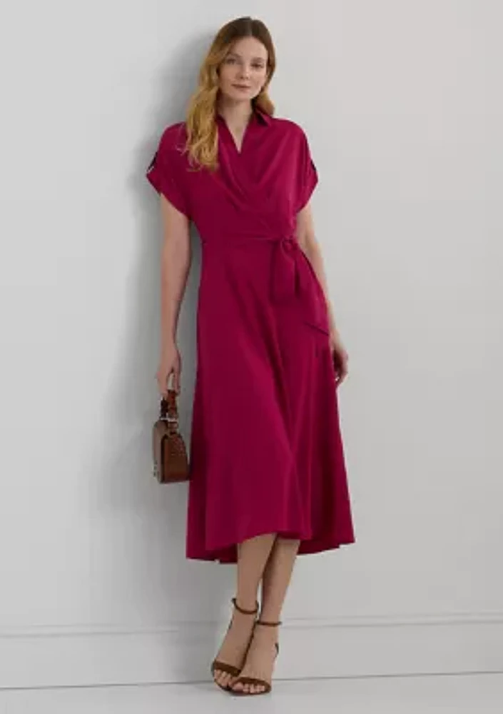 Belted Crepe Dress