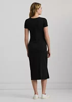 Women's Jersey Twist-Front Midi Dress