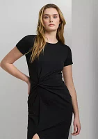 Women's Jersey Twist-Front Midi Dress