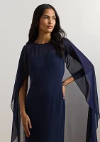 Women's Cape Georgette Gown