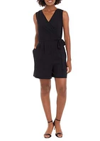 Women's Sleeveless V-Neck Side Wrap Romper