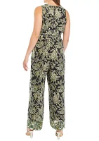 Women's Sleeveless Halter Neck Printed Jumpsuit