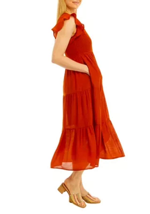 strapless open back dress MADISON Satin Longsleeve Bridesmaids Maxi Dress with Side Split main image 1