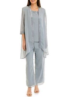 3-Piece Fortuny Trim Pant Set