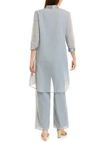 3-Piece Fortuny Trim Pant Set