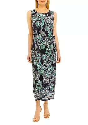 Women's Sleeveless Medallion Print Dress