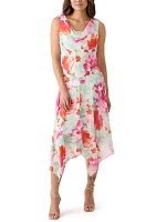 Women's Floral Printed Chiffon Dress