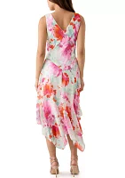 Women's Floral Printed Chiffon Dress