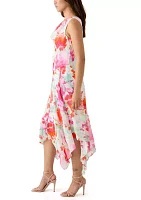 Women's Floral Printed Chiffon Dress