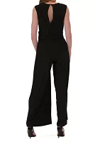 Women's V-Neck Solid Jumpsuit