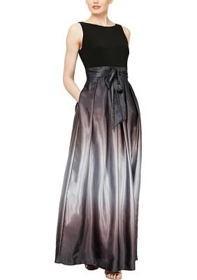 Ombré Satin Long Party Dress