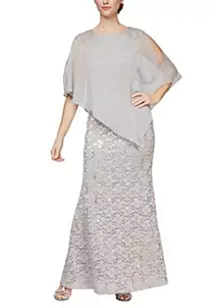 SLNY SEQUIN LACE DRESS