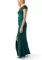 Women's Long Empire Waist Sweetheart Off the Shoulder Dress