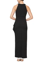 Women's Twisted Halter Long Dress