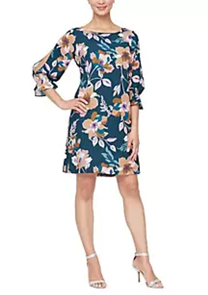 SLNY Short Printed Shift Dress