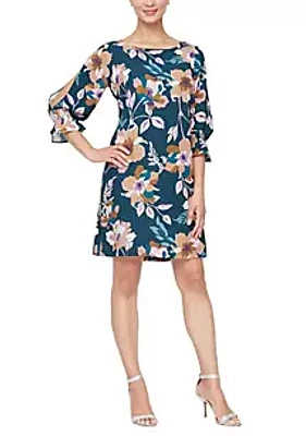 SLNY Short Printed Shift Dress