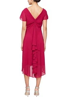 Women's Midi Cowl Neck Dress