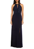R&M Richards Nightway Missy Long Lace Gown