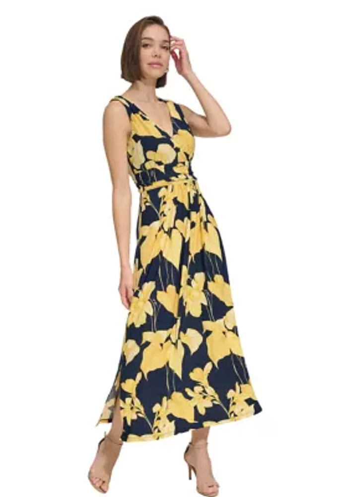 Women's Sleeveless Orchid Empire Maxi Dress