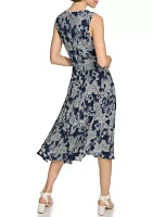 Women's Windblown Paisley Dress with Belt