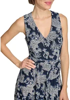 Women's Windblown Paisley Dress with Belt