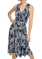 Women's Windblown Paisley Dress with Belt