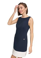 Women's Color Block A-line Pocket Dress