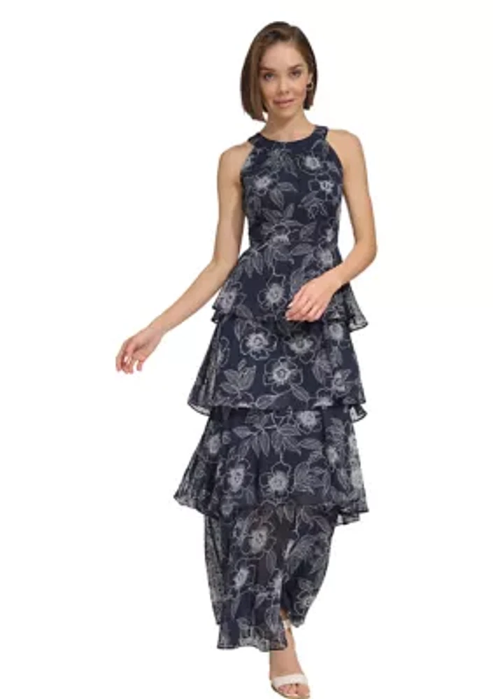 Women's Floral Tiered Maxi Dress