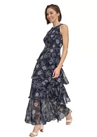 Women's Floral Tiered Maxi Dress