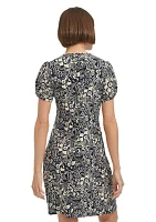 Women's Puff Sleeve Paisley Dress