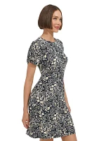 Women's Puff Sleeve Paisley Dress