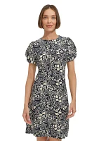 Women's Puff Sleeve Paisley Dress