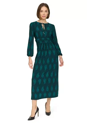 Women's Printed Fit and Flare Dress