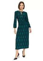 Women's Printed Fit and Flare Dress