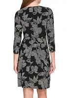 Women's Abstract Printed Jersey Shift Dress