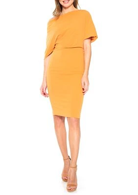 Olivia Draped One Shoulder Sheath